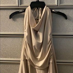 Cream sleeveless party dress